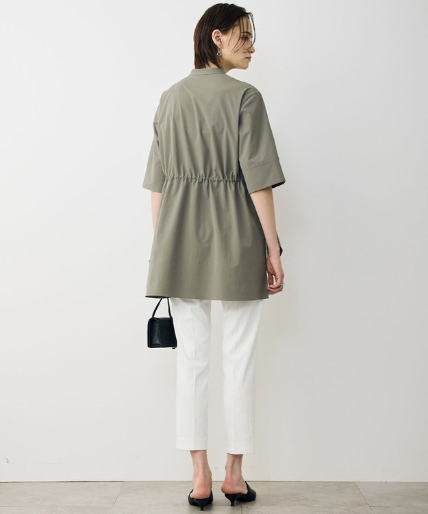 ICB 【先行予約】 ヴィンテージスパンブロード デザインブラウス スティールカーキ