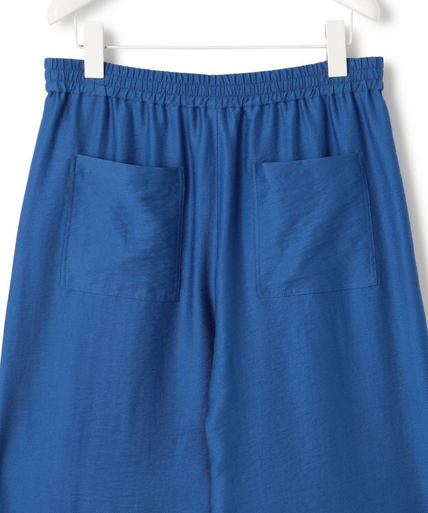 ICB 【洗える】ワッシャーツイル ワイドストレートパンツ ラピスラズリ系