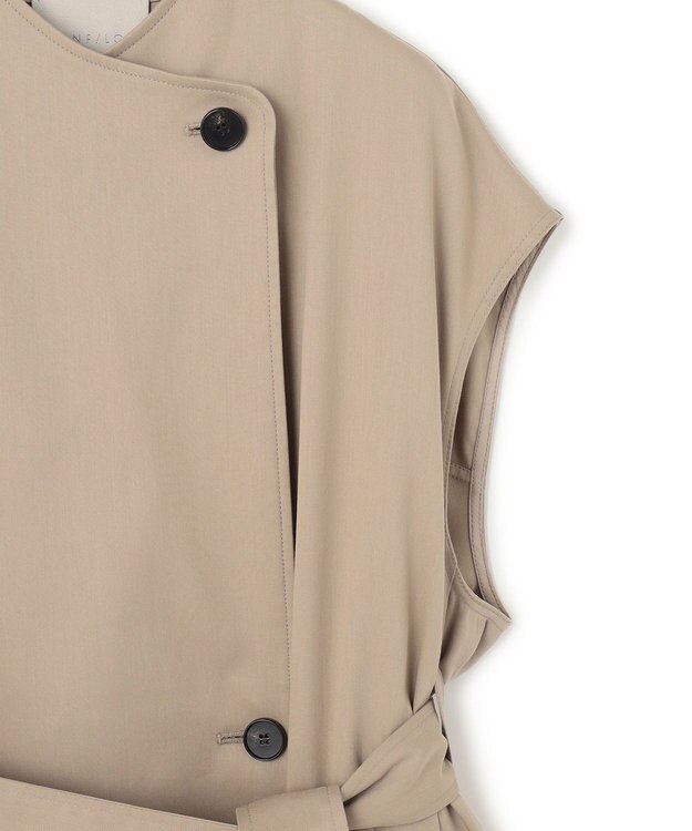 UNFILO スリーブレスコート ベージュ