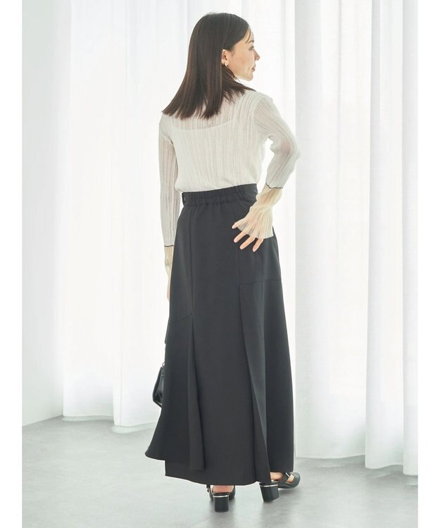 earth music&ecology シアー配色リブプルオーバー White