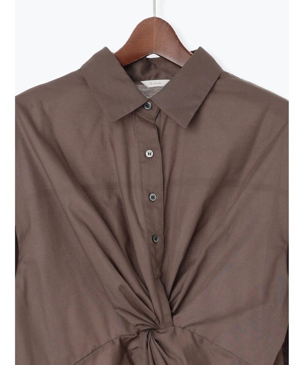 Te chichi ツイストデザインシャツ《2025Autumn catalog vol.2 item》 ブラウン