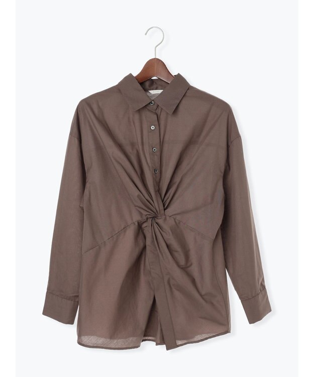 Te chichi ツイストデザインシャツ《2025Autumn catalog vol.2 item》 ブラウン