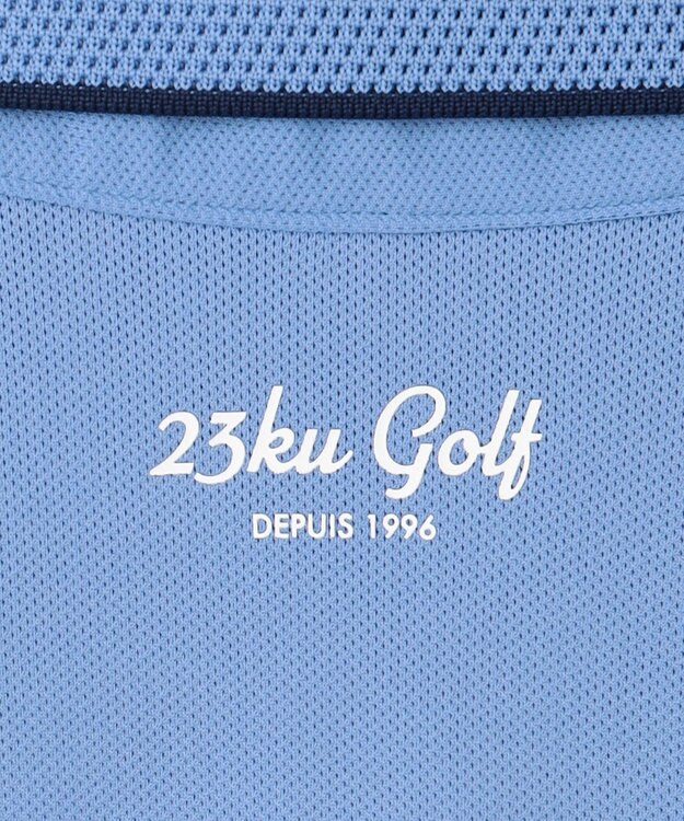 23区GOLF 【MEN】【吸水速乾・UVケア】ストレッチメッシュ ポロ サックスブルー系