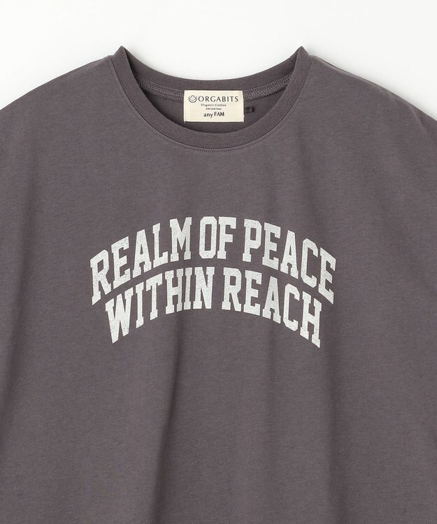 ANY 【接触冷感/UVケア】ノースリーブロゴTシャツ チャコール