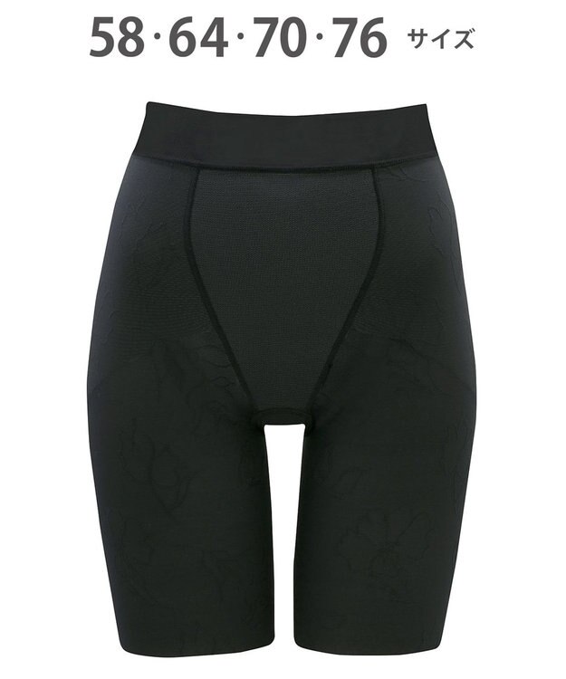 WACOAL ガードル ロング丈 高くヒップアップ 下腹部もすっきり ラクな着用感 レディース メッシュタイプ GRC426 /ワコール ブラック