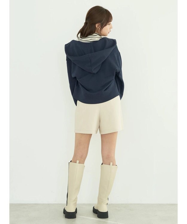 earth music&ecology フロントジップショートパンツ Beige