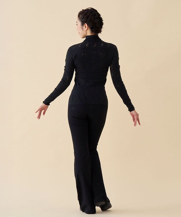 Chacott 【ノーソーイングニット】ホールハイネックニットトップ ブラック