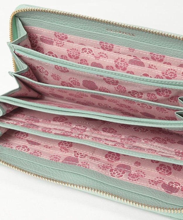 CLATHAS フリーズ ラウンド長財布 ライトブルー