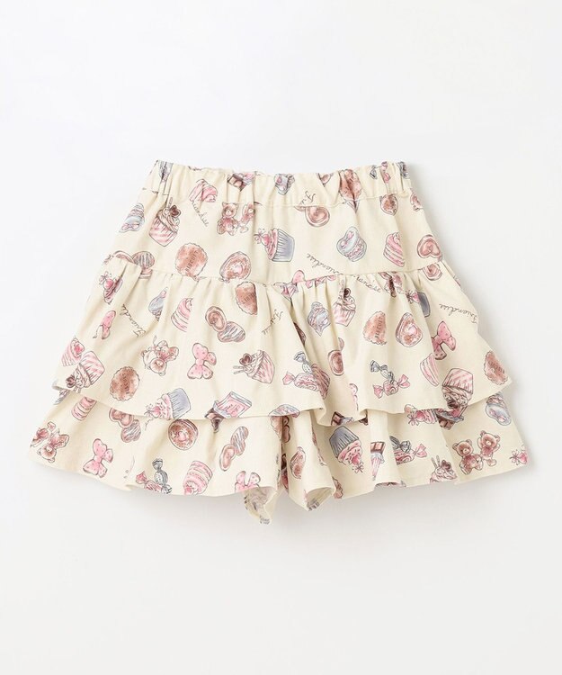 ANY KIDS スイーツ プリント キュロット エクリュ系