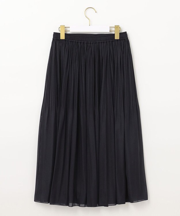 ANY SIS シャイニープリーツ スカート ネイビー