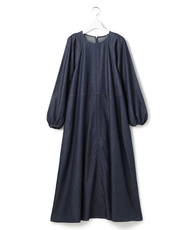 J.PRESS YORK STREET 【WOMEN】デニムダンガリー ワンピース ネイビー系