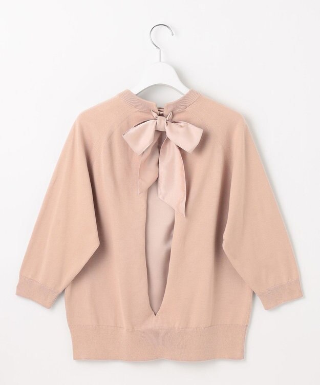 自由区 【カトリエムブーケ】Detail du ruban リボンディティールプルオーバー ライトローズ