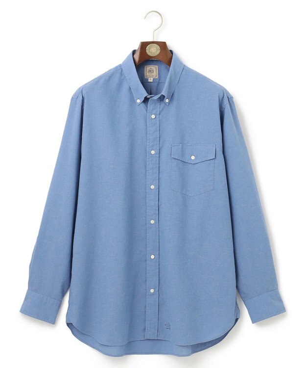 J.PRESS MEN 【KING SIZE】【HYBRID LINEN】ボタンダウンシャツ サックスブルー系