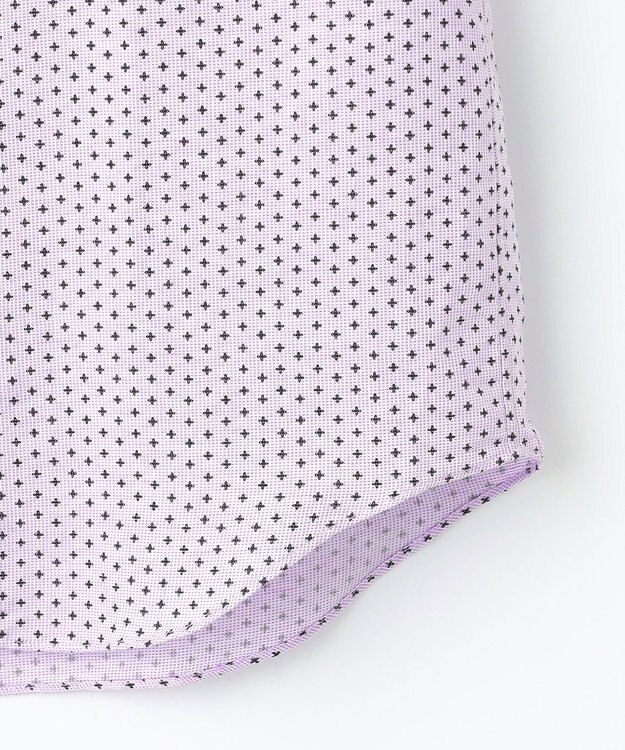 JOSEPH ABBOUD 【ビジネスシーンに最適・サステイナブル】ソアロンンシャンブレープリント 半袖 シャツ ライラック系5