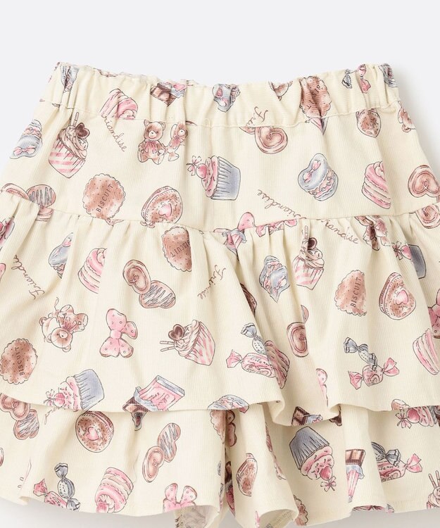 ANY KIDS スイーツ プリント キュロット エクリュ系
