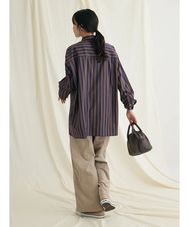 CRAFT STANDARD BOUTIQUE レギュラーカラーシャツ Stripe Navy