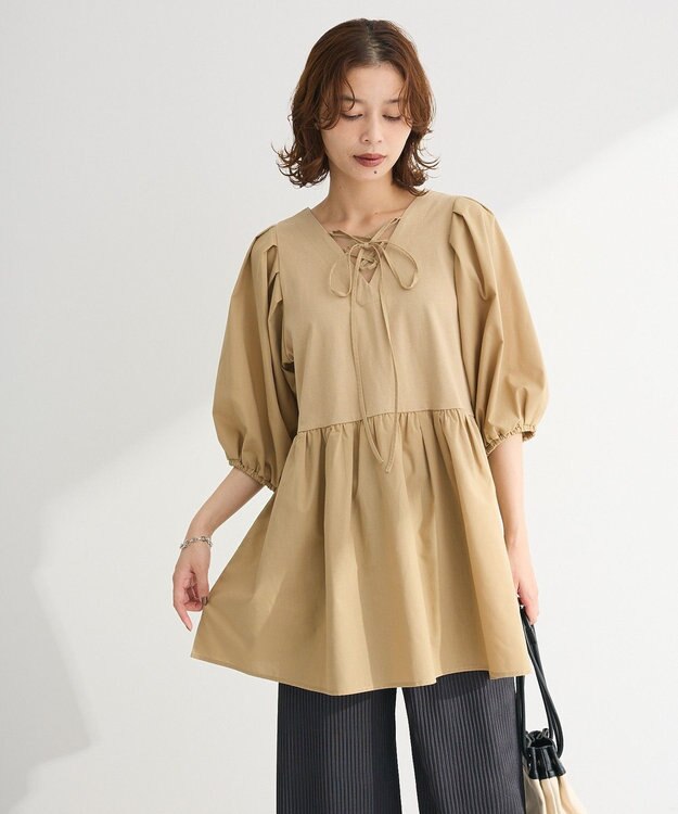 Green Parks ・ＥＬＥＮＣＡＲＥ　ＤＵＥ　２ｗａｙボリュームチュニック Beige