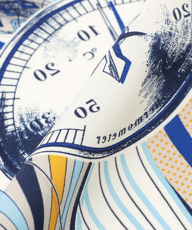 23区 manipuri バルーンジャーニー シルク スカーフ ブルー系