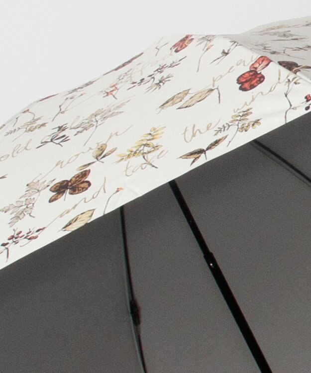 AURORA JILL STUART ジル スチュアート 晴雨兼用一段スライド傘 (ボタニカル柄) オレンジ