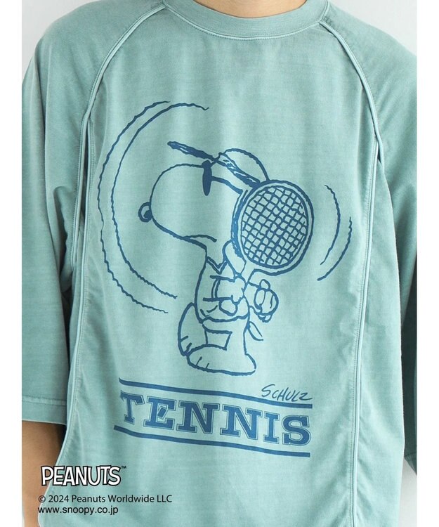 CRAFT STANDARD BOUTIQUE 【ユニセックス】PEANUTS/スヌーピー 切り替えTシャツ Blue
