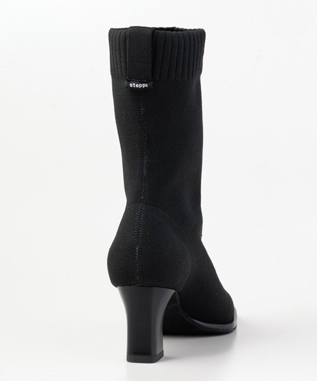 steppi 【洗える】撥水 ストレッチブーツ ブラック