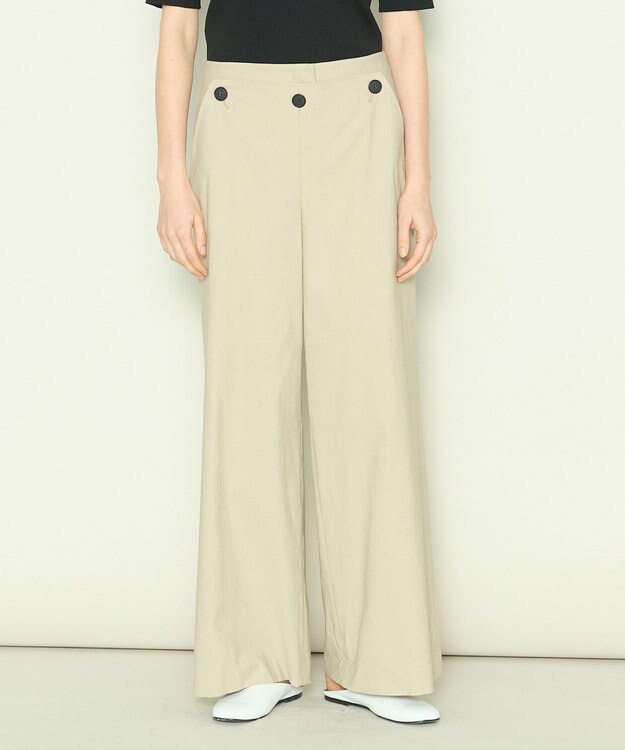 JOSEPH クリスピーストレッチ　ワイドトラウザーズ Linen