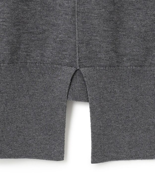 23区 【洗える】シルクコットン Vネック ニット ライトグレー系