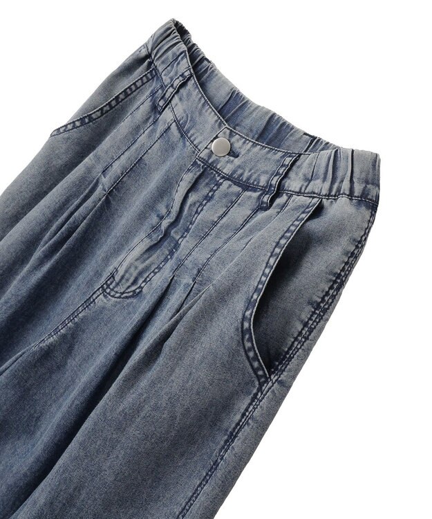 YECCA VECCA バイオ加工ヴィンテージデニムワイドパンツ Indigo