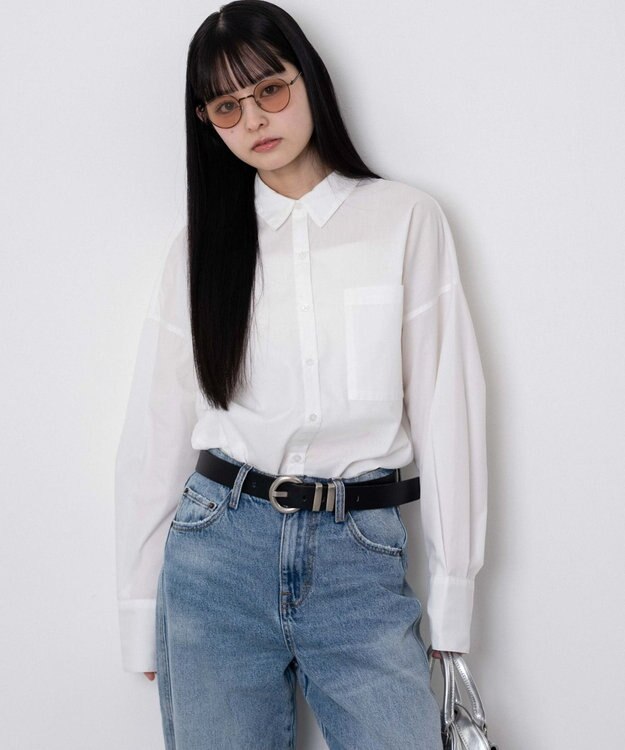 WEGO ボリュームBIGシャツ ホワイト