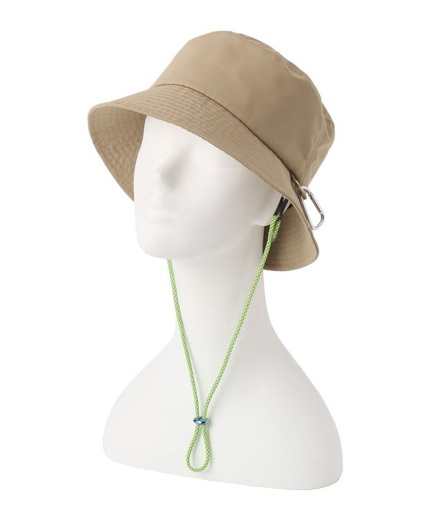 MOONBAT 【WEB限定】バケットハット 撥水加工 あご紐付き サイズ調整可 ベージュ