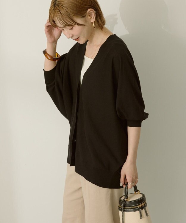 AMERICAN HOLIC 【先行予約】【WEB限定】UVカットドルマンカーディガン Black