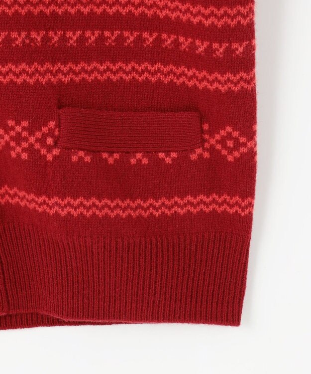 J.PRESS MEN 【Cash Lamb’s Wool】フェアアイルカーディガンニット レッド系7