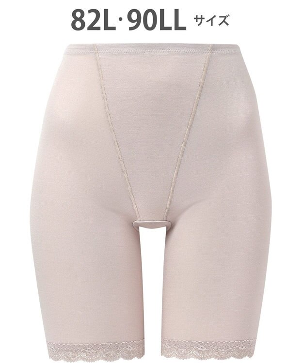 Wing ガードル ソフトな着用感 綿混素材(身生地部) おなか押さえ ロング丈 NV0761 ウイング／ワコール ブラウン