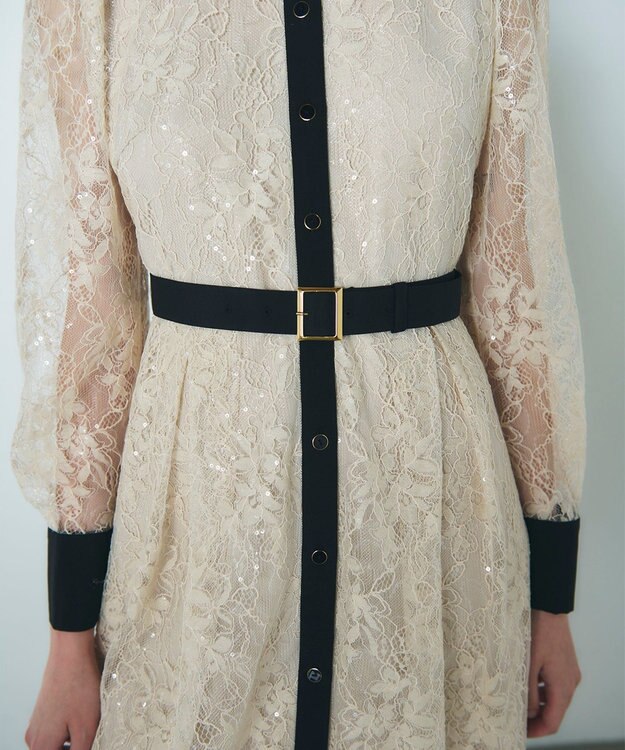 GRACE CONTINENTAL レーススパンコールワンピース キナリ