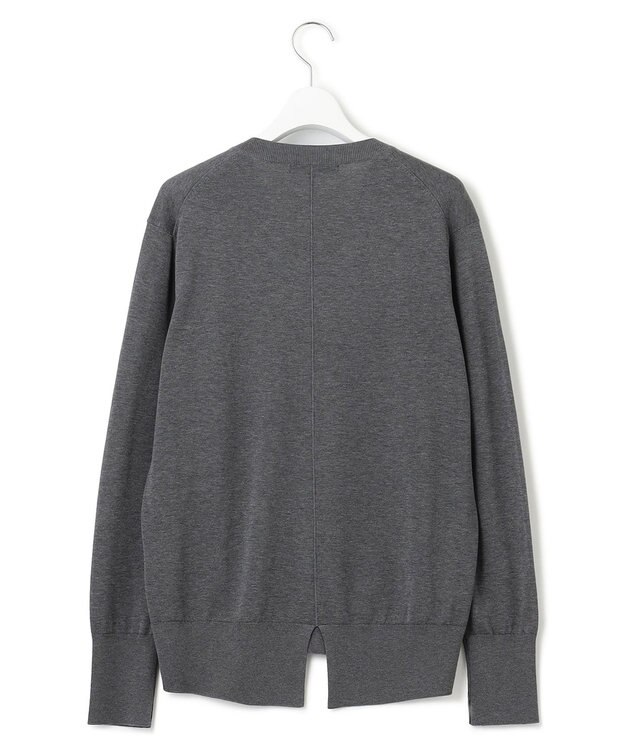 23区 【洗える】シルクコットン Vネック ニット ライトグレー系