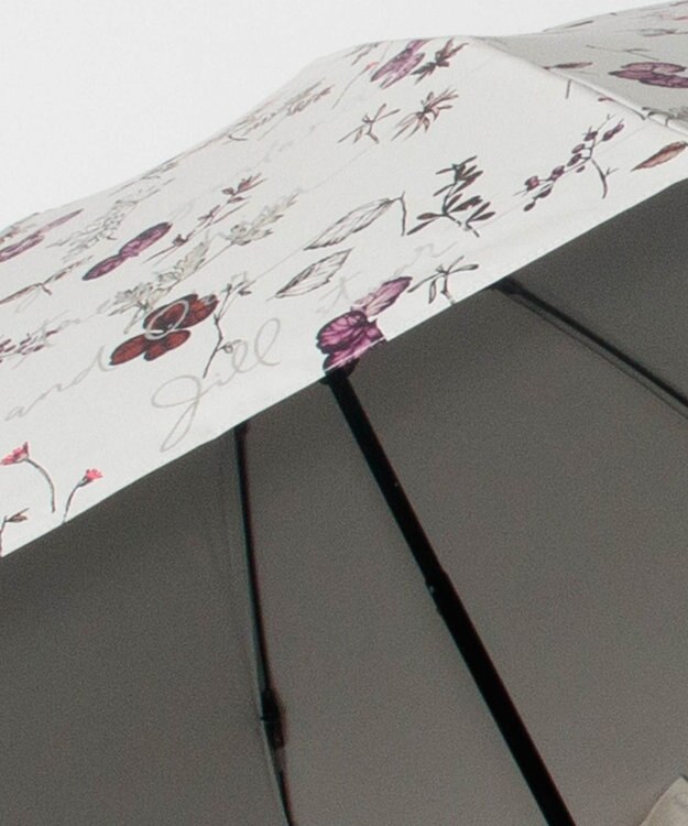 AURORA JILL STUART ジル スチュアート 晴雨兼用一段スライド傘 (ボタニカル柄) ライラック