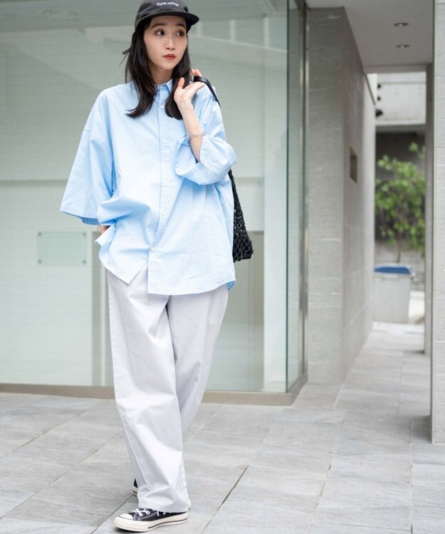 WEGO 【ユニセックス着用ITEM/ウエストゴム/手洗い可】シェフパンツ ライトグレー