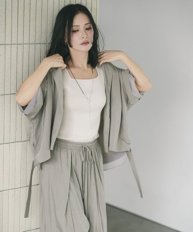 YECCA VECCA 【UVカット/遮熱/接触冷感】COOL袖シアージャケット Charcoal Gray