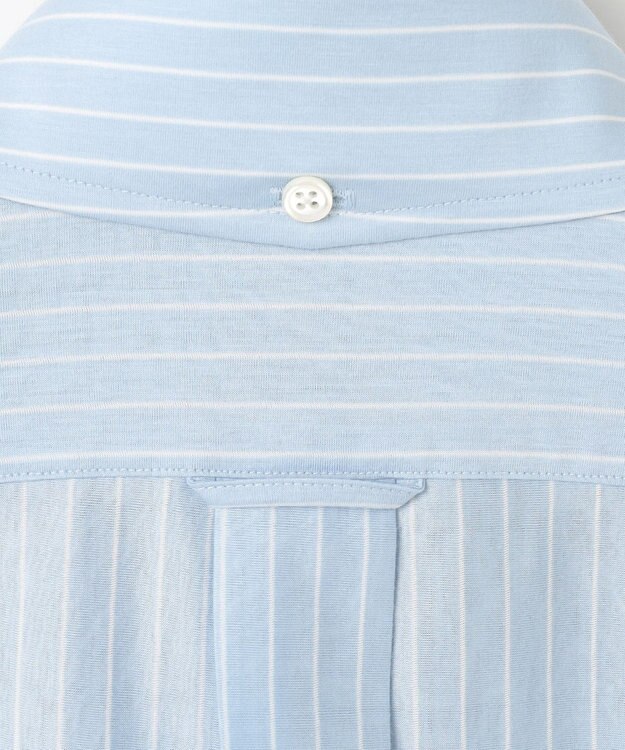 J.PRESS MEN 【KANEMASA JERSEY】【きちんと見え、快適な着心地】ストライプジャージ ボタンダウンシャツ / JAPAN MADE サックスブルー系1