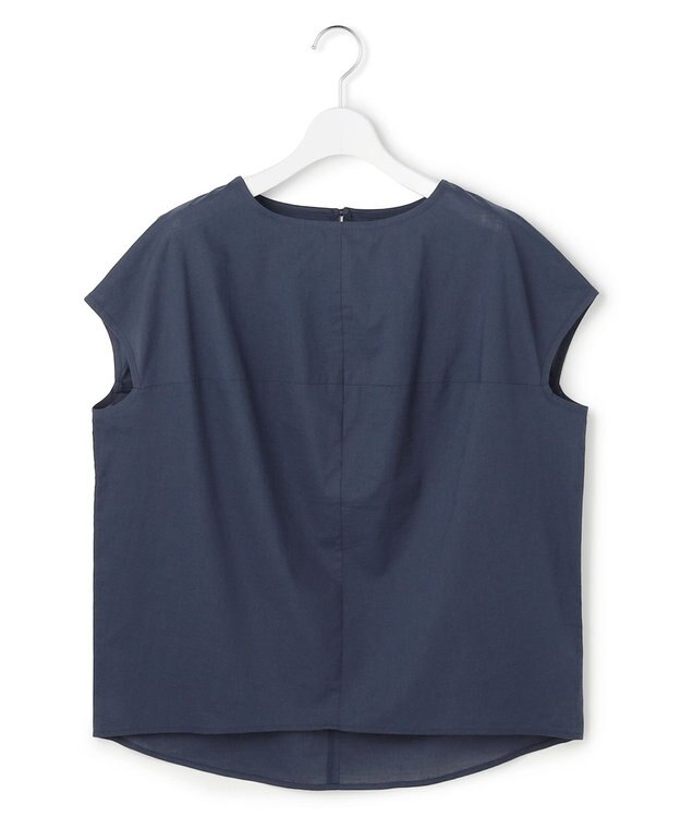 J.PRESS YORK STREET 【WOMEN】コットンドロップショルダー ブラウス ネイビー系