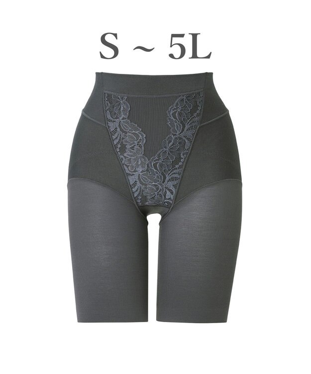 BRADELIS New York 【BRADELIS NewYork peace】綿混ストレッチハイブリッドガードル25 クロッチ付きで1枚履き可能な補整ガードル 消臭機能付き ブラデリス ロイヤルグレー