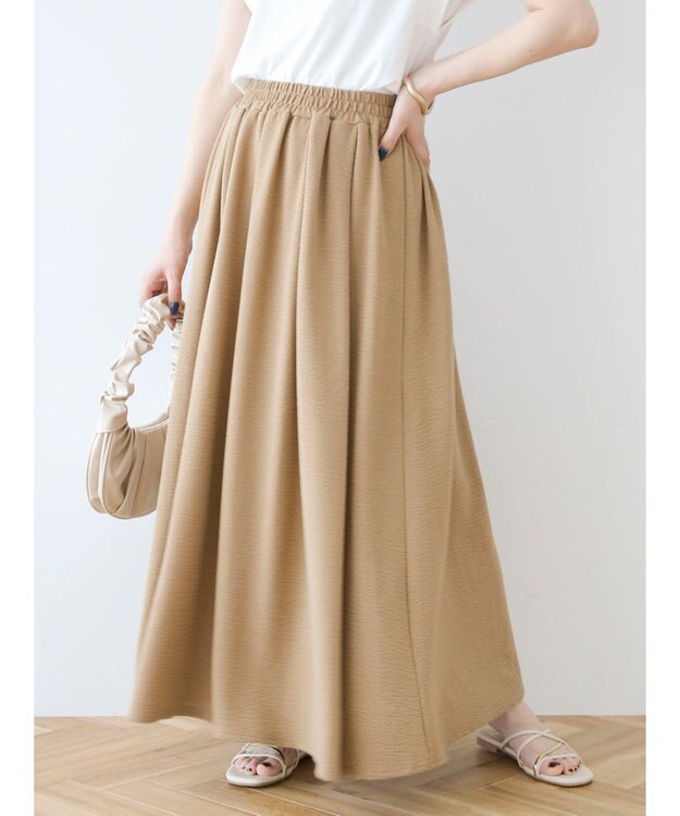 Green Parks ・ＳＵＧＡＲ　ＳＰＯＯＮ　ギャザーフレアスカート Beige