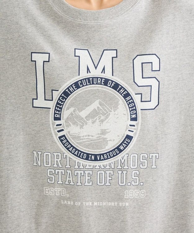 Green Parks ドッキングフレアスリーブロゴチュニック Gray Mixture