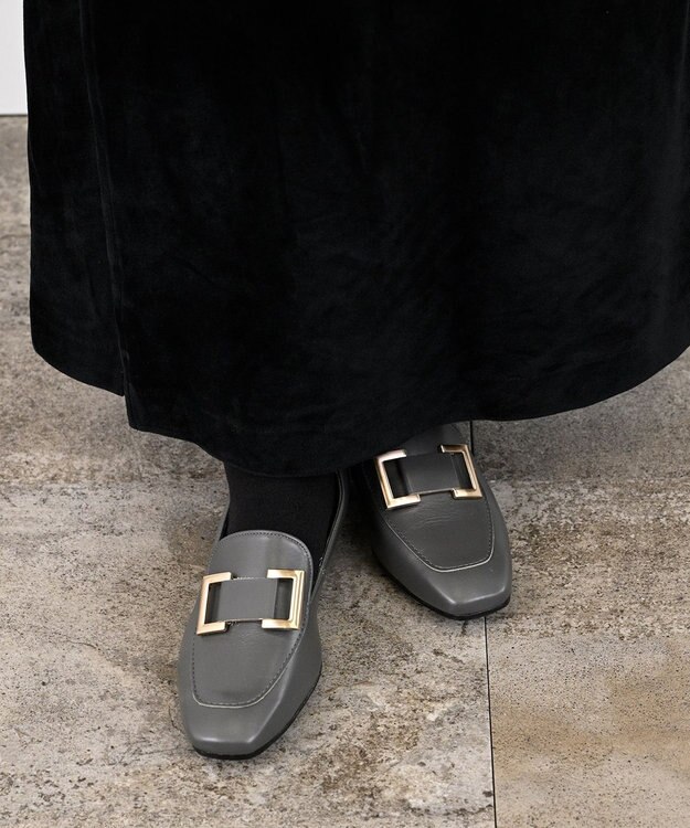 Pointer 日本製 国産牛革ローファー グレー