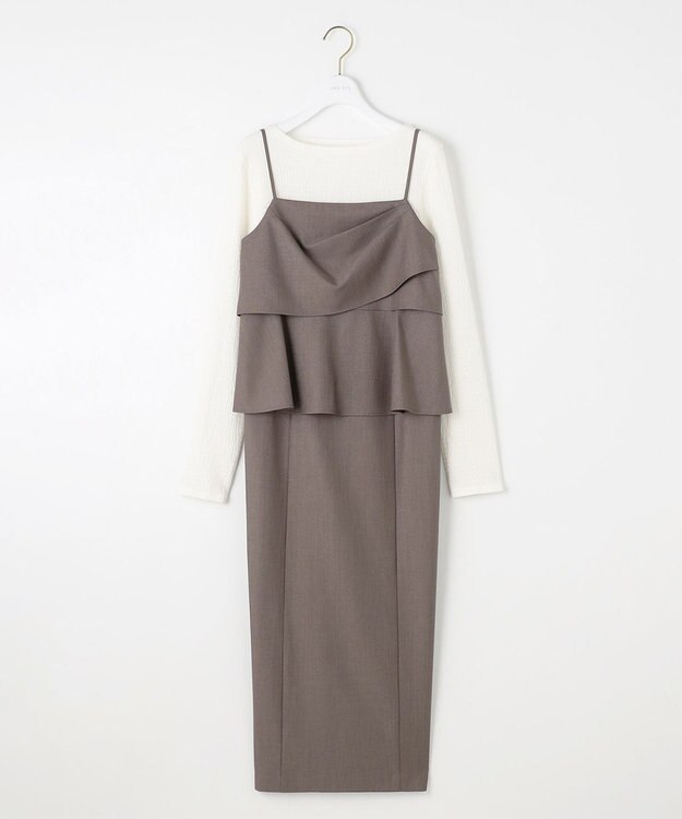 ANY SIS ビスチェワンピース × カットソー セット モカ