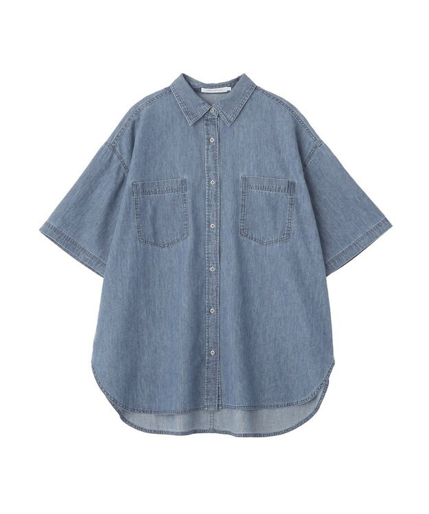 AMERICAN HOLIC Ｗポケット半袖デニムシャツ Indigo
