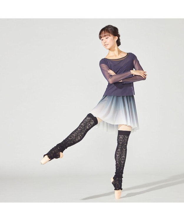 Chacott 【ノーソーイングニット】ポワントカバーレッグウォーマー ブラック