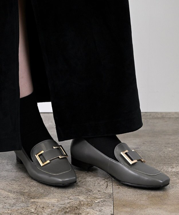 Pointer 日本製 国産牛革ローファー グレー