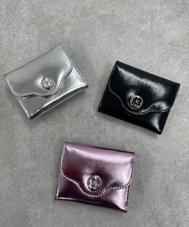 WEGO フラワーレターミニウォレット ピンク