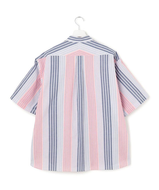 J.PRESS YORK STREET 【UNISEX】ランダムストライプ シャツ レッド系1